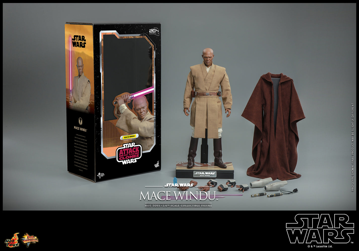 Hot Toys Star Wars Episode II Attack of the Clones Mace Windu MMS681 1/6 Action Figure