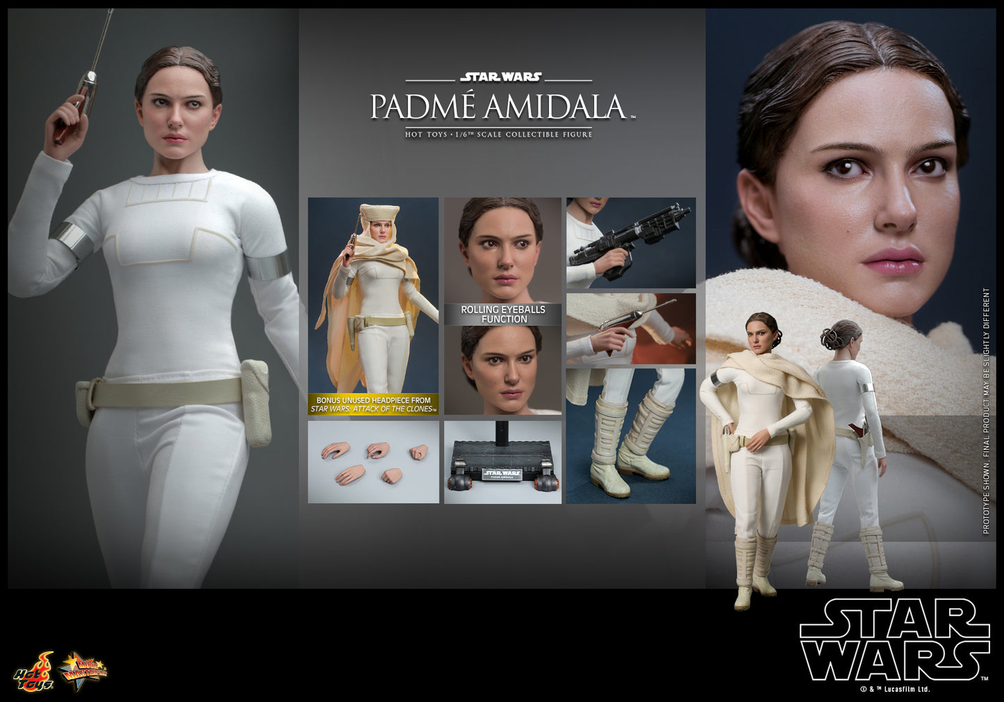 Hot Toys Star Wars Episode II Attack of the Clones Padme Amidala MMS678 1/6 Action Figure