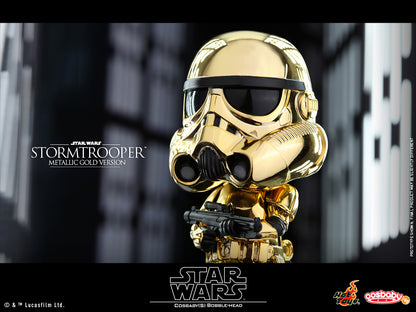 Hot Toys Cosbaby STAR WARS Stormtrooper ( Gold Chrome Version) Bobble-Head