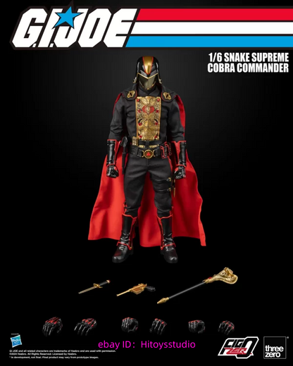 Threezero 3Z0737 Snake Cobra Commander 1/6 Figure Golden Version