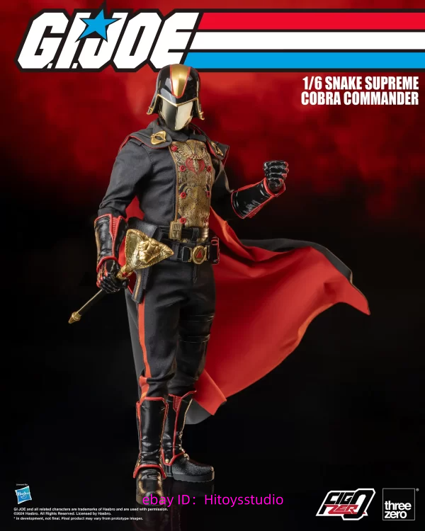 Threezero 3Z0737 Snake Cobra Commander 1/6 Figure Golden Version