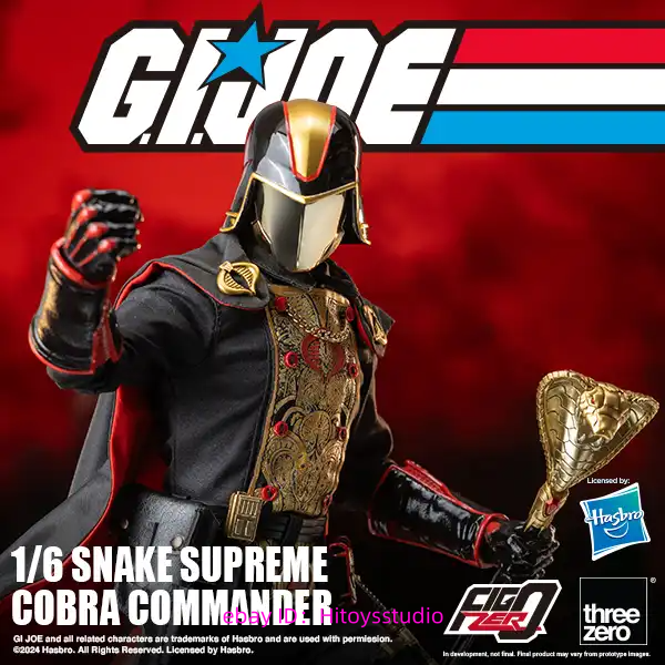 Threezero 3Z0737 Snake Cobra Commander 1/6 Figure Golden Version