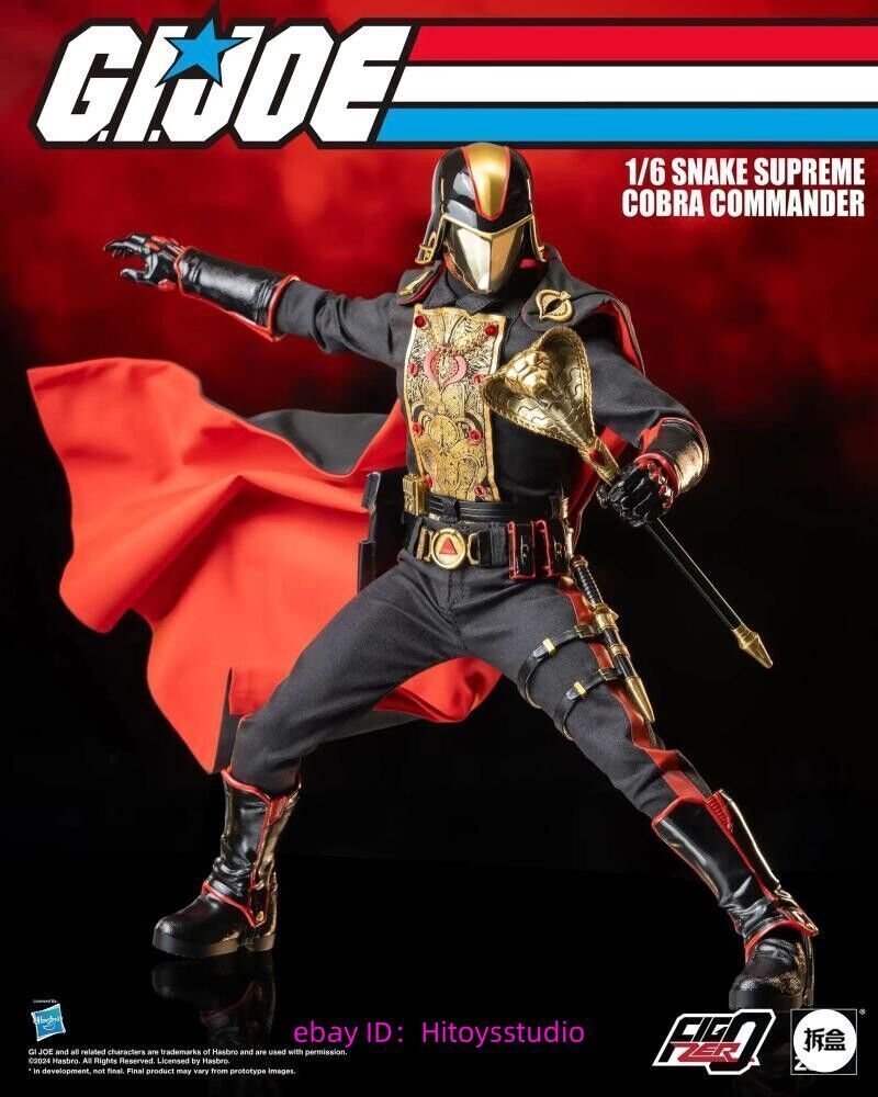 Threezero 3Z0737 Snake Cobra Commander 1/6 Figure Golden Version