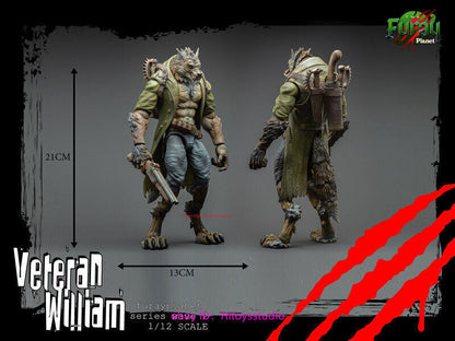 Maestro Union 1/12 Veteran William Werewolf 6'' Action Figure Model