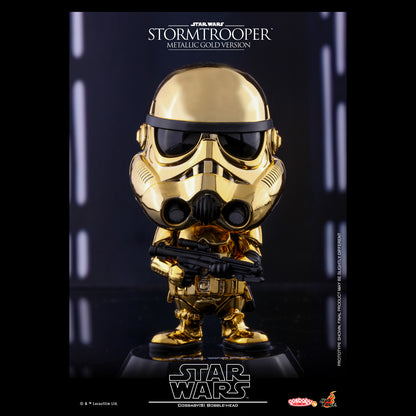 Hot Toys Cosbaby STAR WARS Stormtrooper ( Gold Chrome Version) Bobble-Head