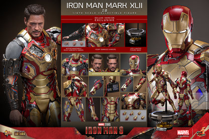 Hot Toys Marvel Iron Man 3 Iron Man Mark XLII (2.0) 1/6 Action Figure