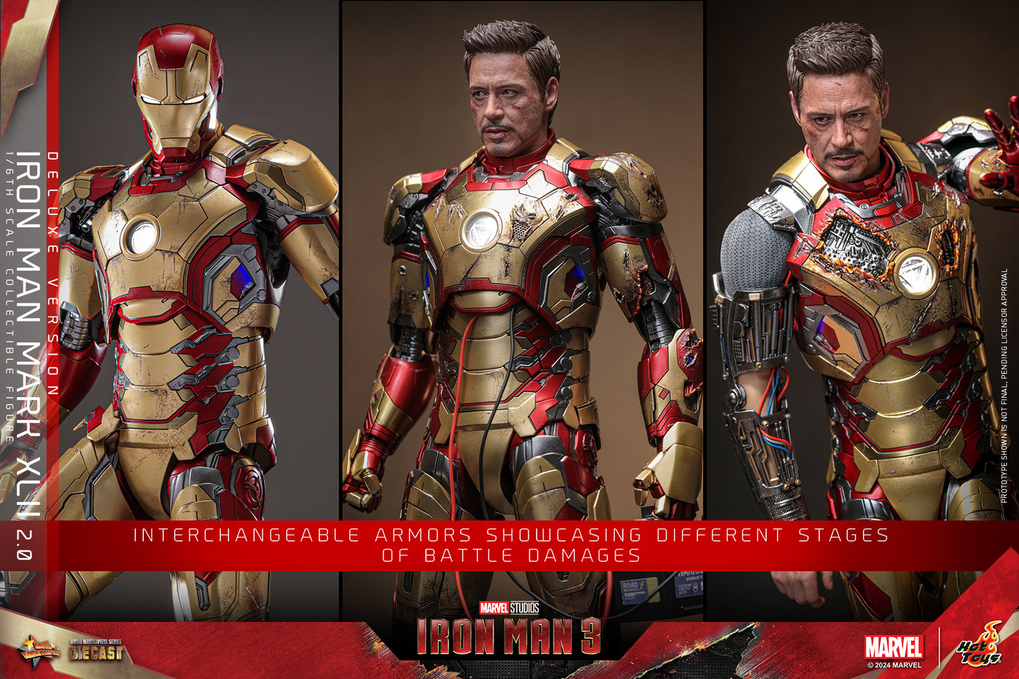 Hot Toys Marvel Iron Man 3 Iron Man Mark XLII (2.0) 1/6 Action Figure