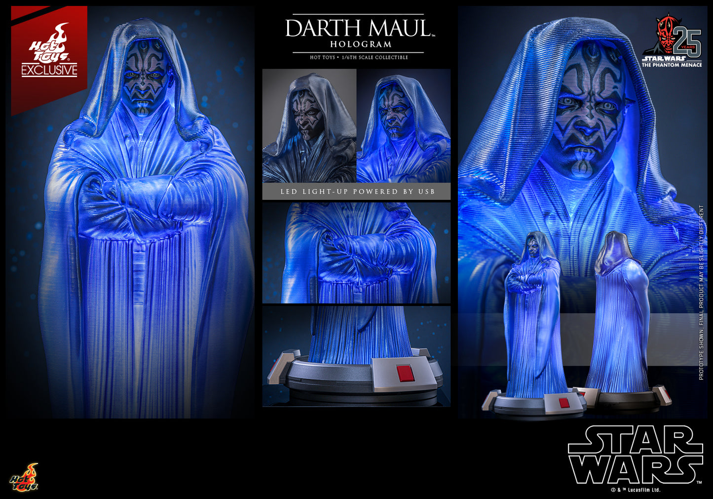 Hot Toys Star Wars The Phantom Menace Darth Maul Hologram 1/6 1500 Limited ACS015