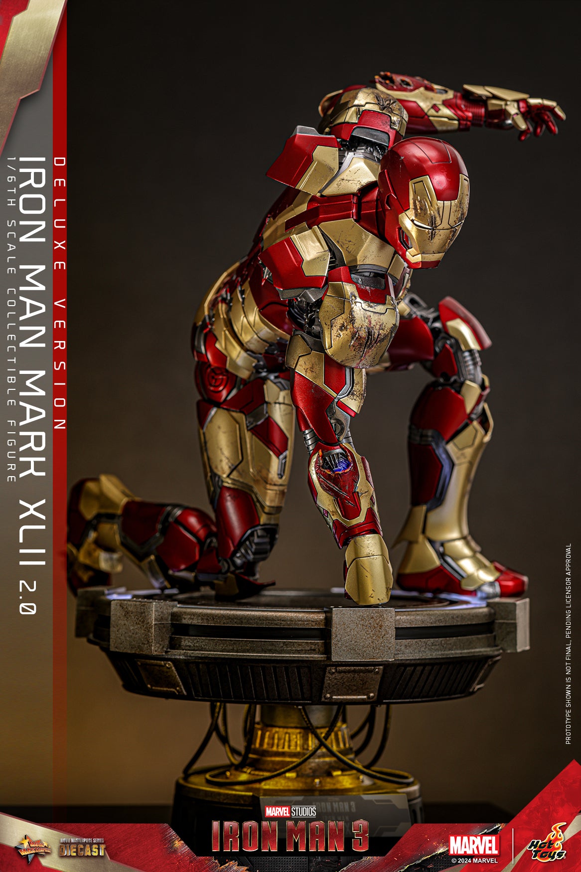 Hot Toys Marvel Iron Man 3 Iron Man Mark XLII (2.0) 1/6 Action Figure