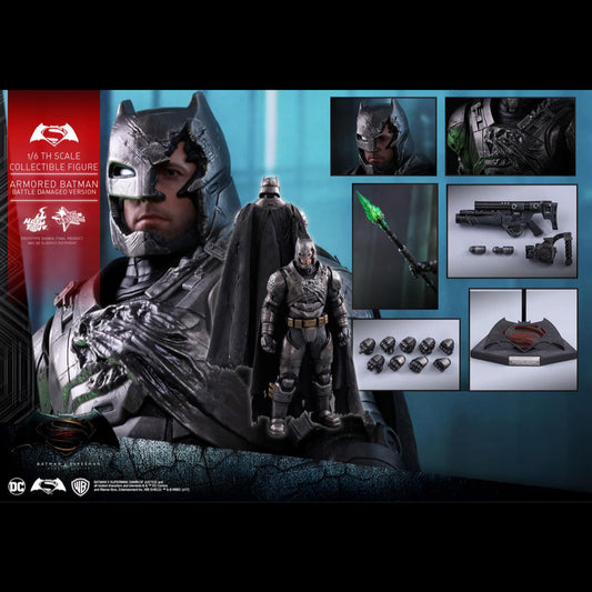 Hot Toys Battle Damaged Version Armored Batman v Superman Dawn of Justice 1/6 Scale Action Figure MMS417 DC