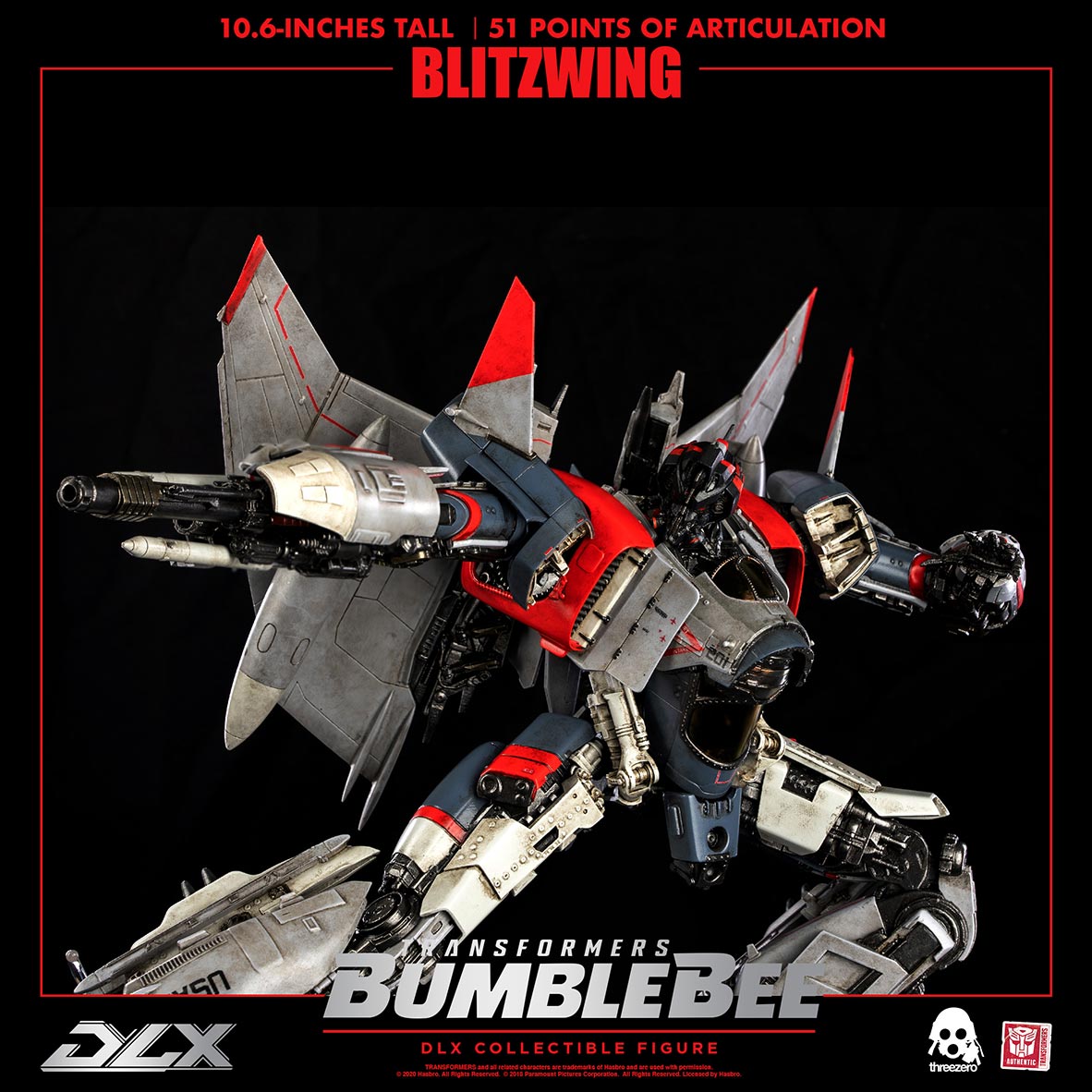 ThreeZero Transformers DLX Blitzwing 10.6" Inch Action Figure