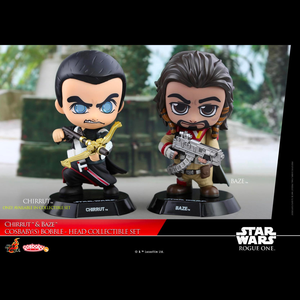 Hot toys Cosbaby Star Wars: Rogue One - Chirrut and Baze Bobble-Head Figure Set