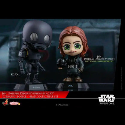 Hot Toys Cosbaby Star Wars K-2so and Jyn Rogue One Bobble-head