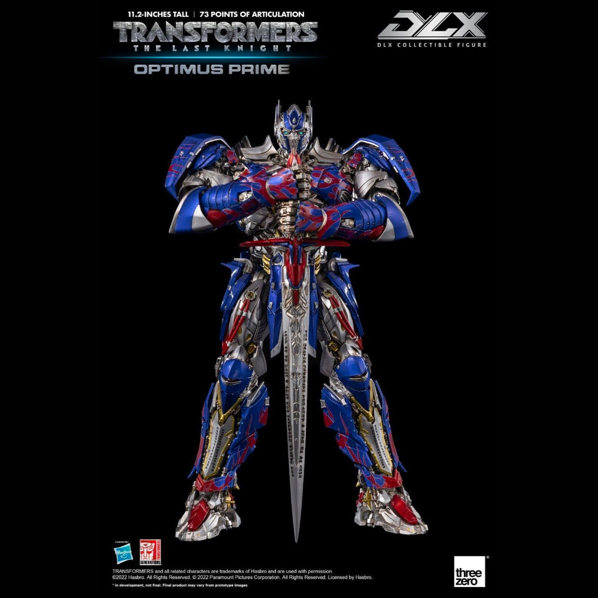 ThreeZero Transforms DLX The Last Knight Optimus Prime Scale Figure (2022)  11.2" Action Figure