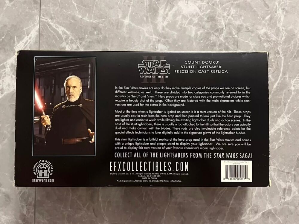 EFX Star Wars Count Dooku Stunt Lightsaber Revenge Of The Sith 1:1 2010