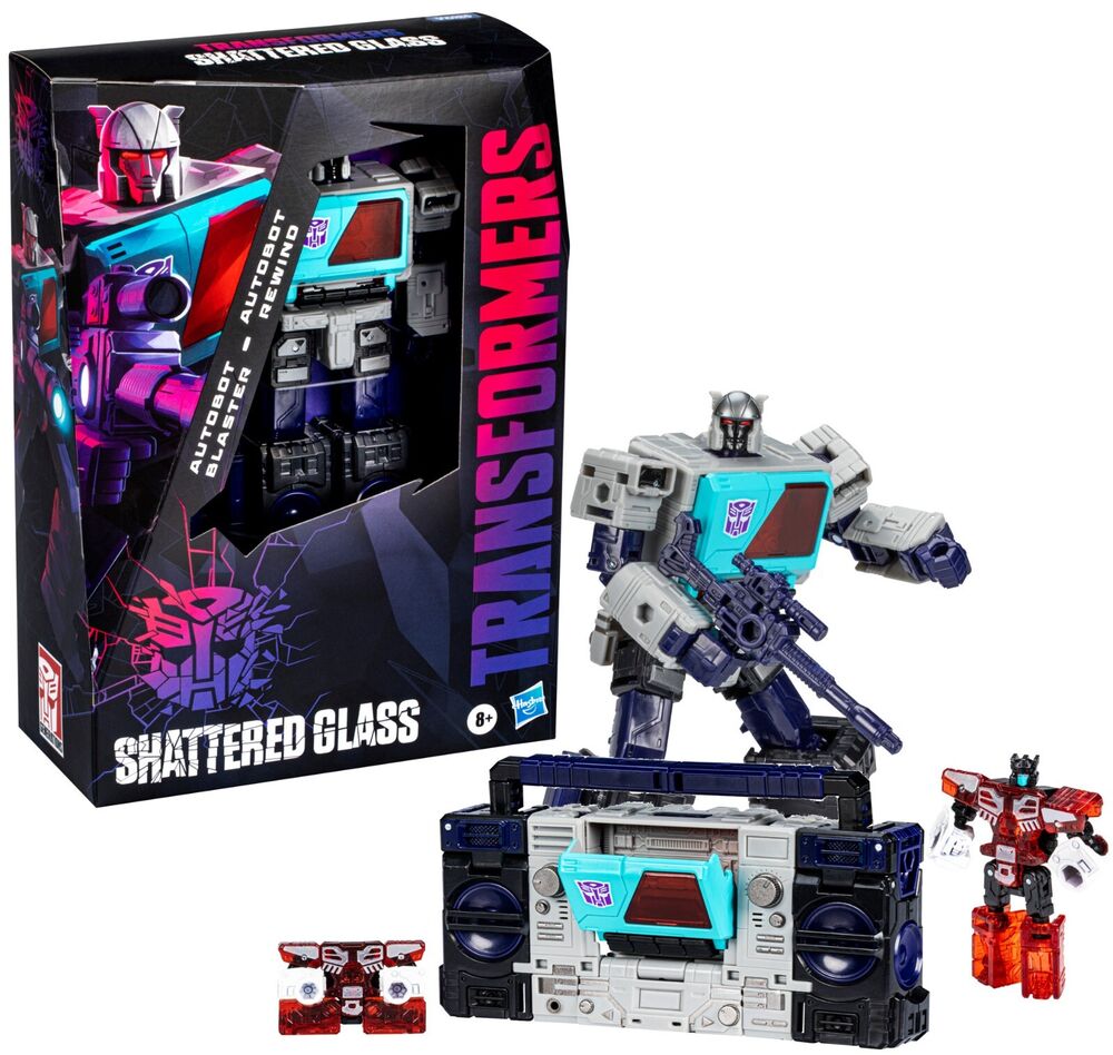 Hasbro Pulse Transformers Shattered Glass Voyager Blaster Rewind