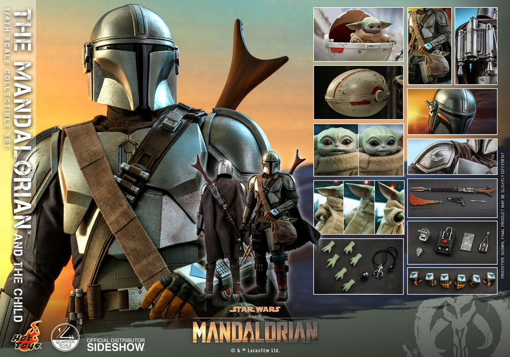 Hot Toys Star Wars Mandalorian & the Child 1/4 Scale Action Figure