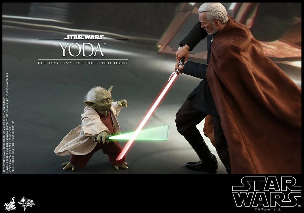 Hot Toys Star Wars Yoda Episode II Attack of the Clones 1/6 Scale Action Figure MMS495