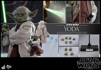 Hot Toys Star Wars Yoda Episode II Attack of the Clones 1/6 Scale Action Figure MMS495