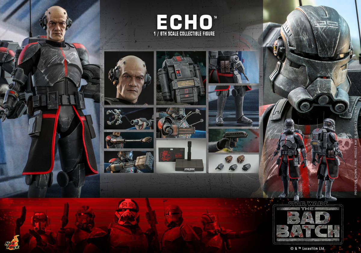 Hot Toys Star Wars The Bad Batch Echo 1/6 Action Figure TMS042