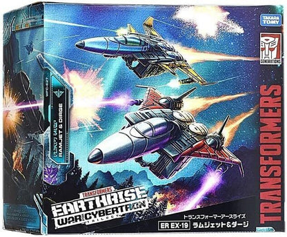 Hasbro Transformers Earthrise War for Cybertro Ramjet & Dirge Takara Tomy Mall Limtied Figure