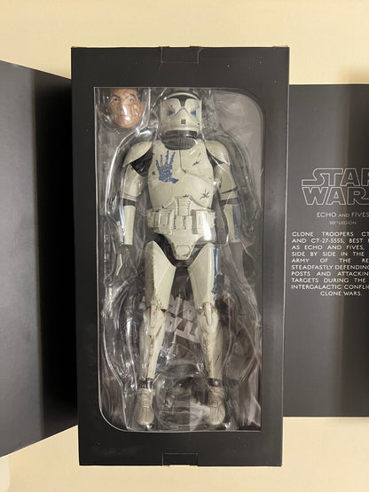 Sideshow Collectibles Star Wars CLONE TROOPERS ECHO AND FIVES 1/6 SCALE 12"