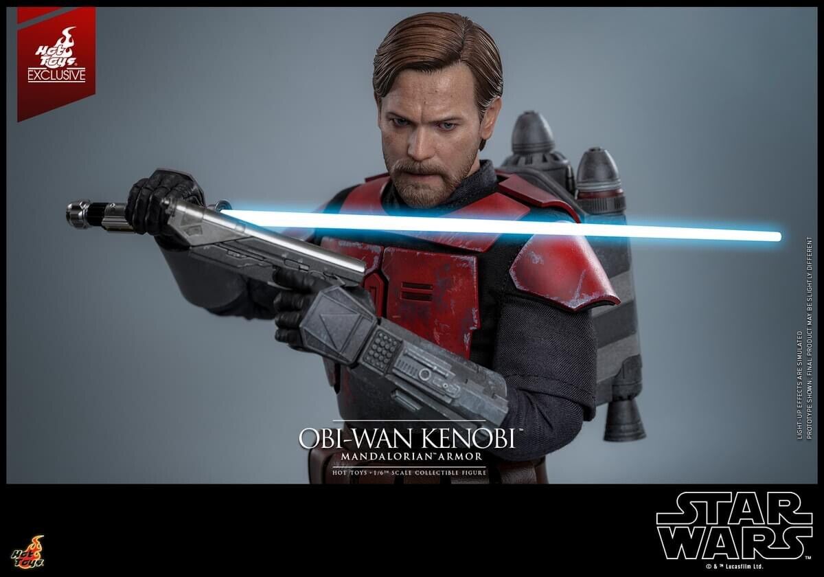 Hot Toys Exclusive Star Wars The Clone Wars Obi Wan Kenobi Mandalorian Armor 1/6