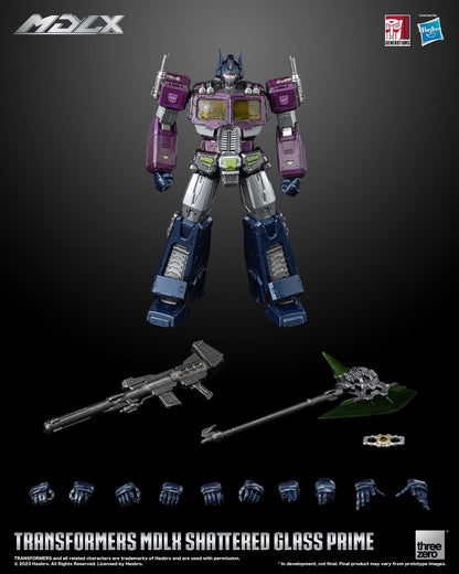 ThreeZero Transformers MDLX Shattered Glass Optimus Prime 17cm Action Figure