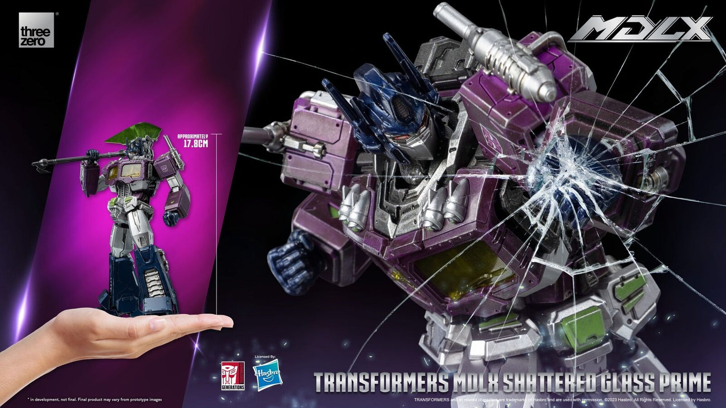 ThreeZero Transformers MDLX Shattered Glass Optimus Prime 17cm Action Figure