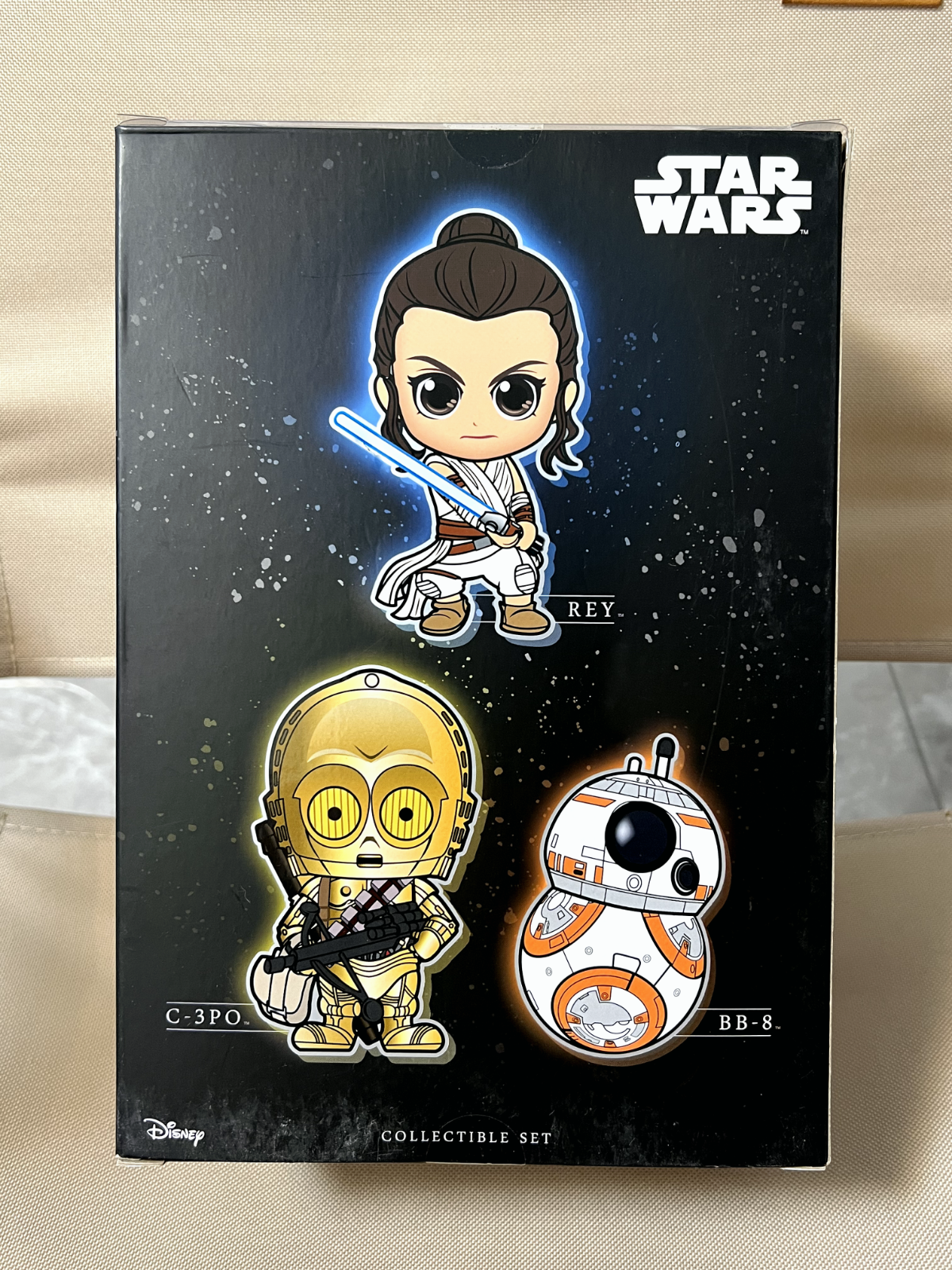 Hot Toys Cosbaby Star Wars Rey C-3PO BB-8 Exclusive Limited Editon Light-Up Set