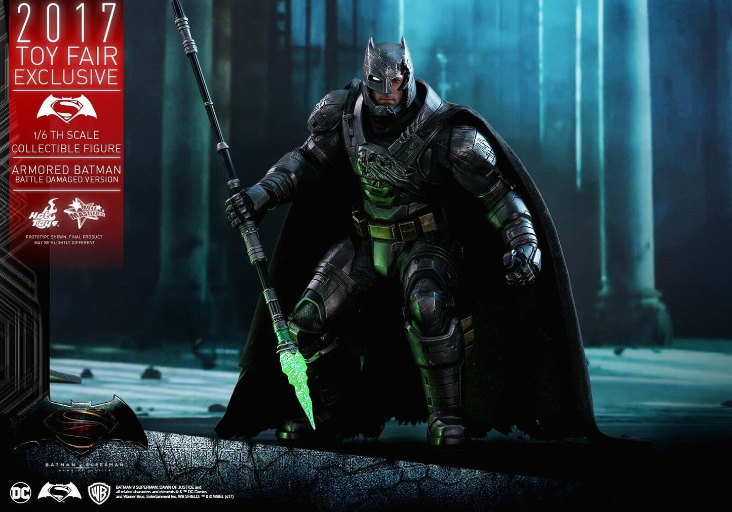 Hot Toys Battle Damaged Version Armored Batman v Superman Dawn of Justice 1/6 Scale Action Figure MMS417 DC